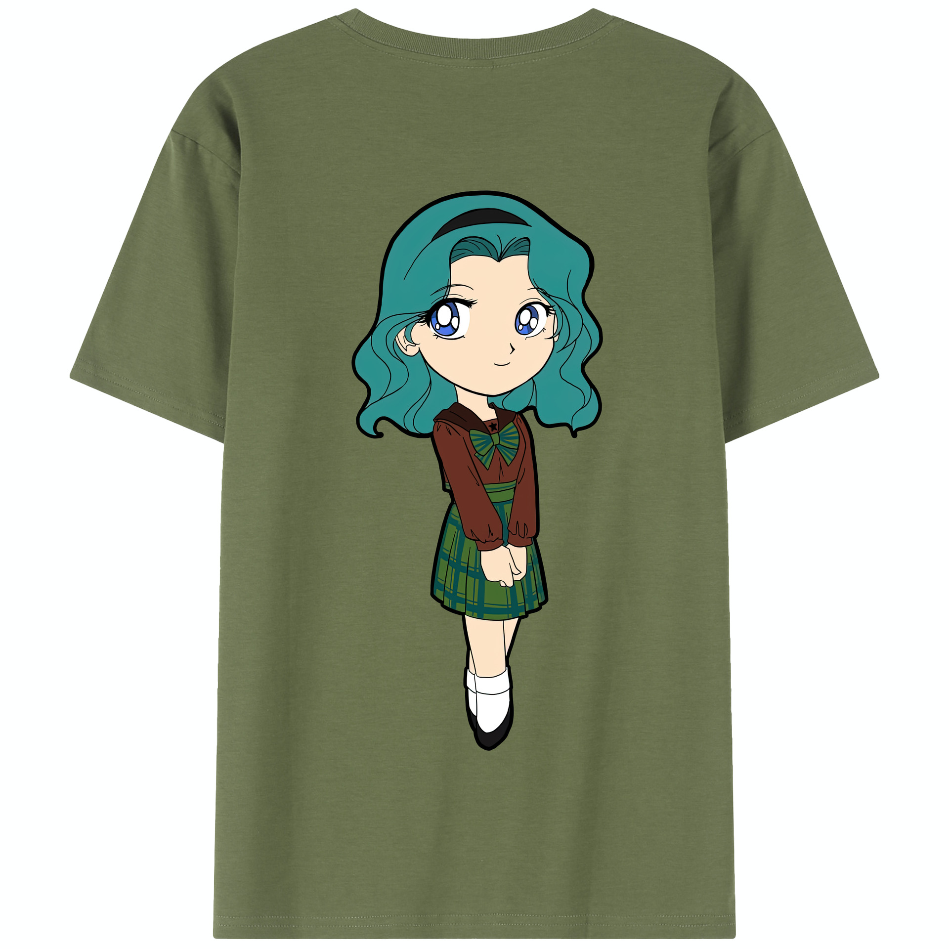 （画像用） 美少女戦士セーラームーン 海王 みちる（かいおう みちる） Sailor Moon Kaiou Michiru 綿100％半袖Tシャツ（背面プリント）